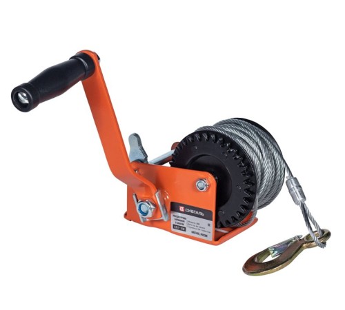 Лебедка ручная барабанная канатная LRB 450 кг / 10 м СибТаль 